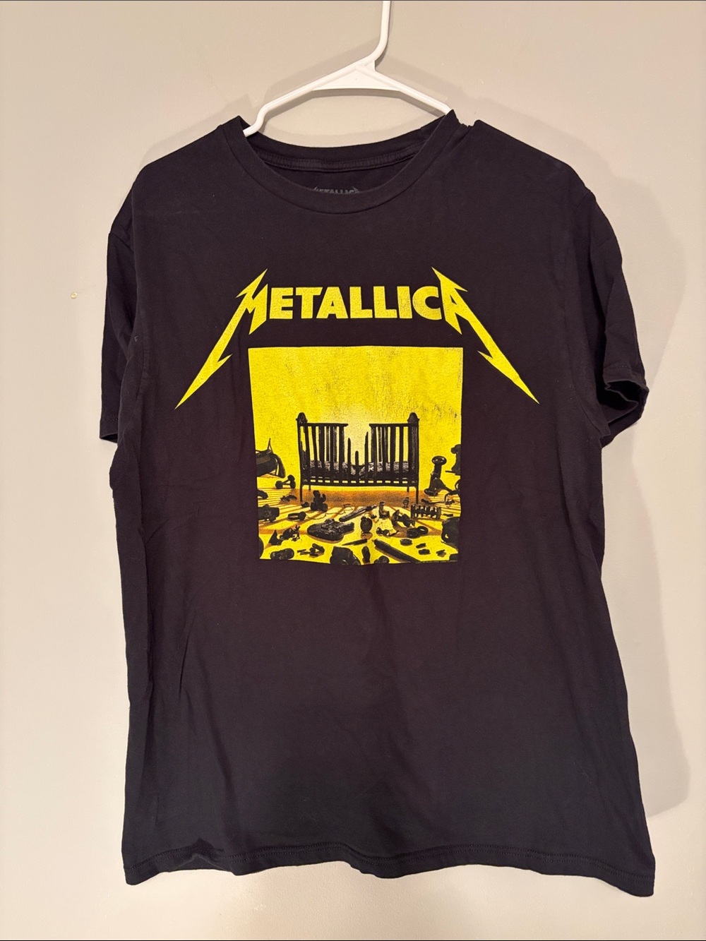 Metallica Black Tee with Yellow Graphic